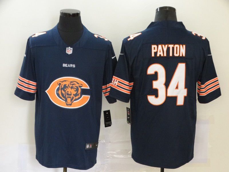 Men Chicago Bears #34 Payton Blue Nike Team logo fashion NFL Jersey